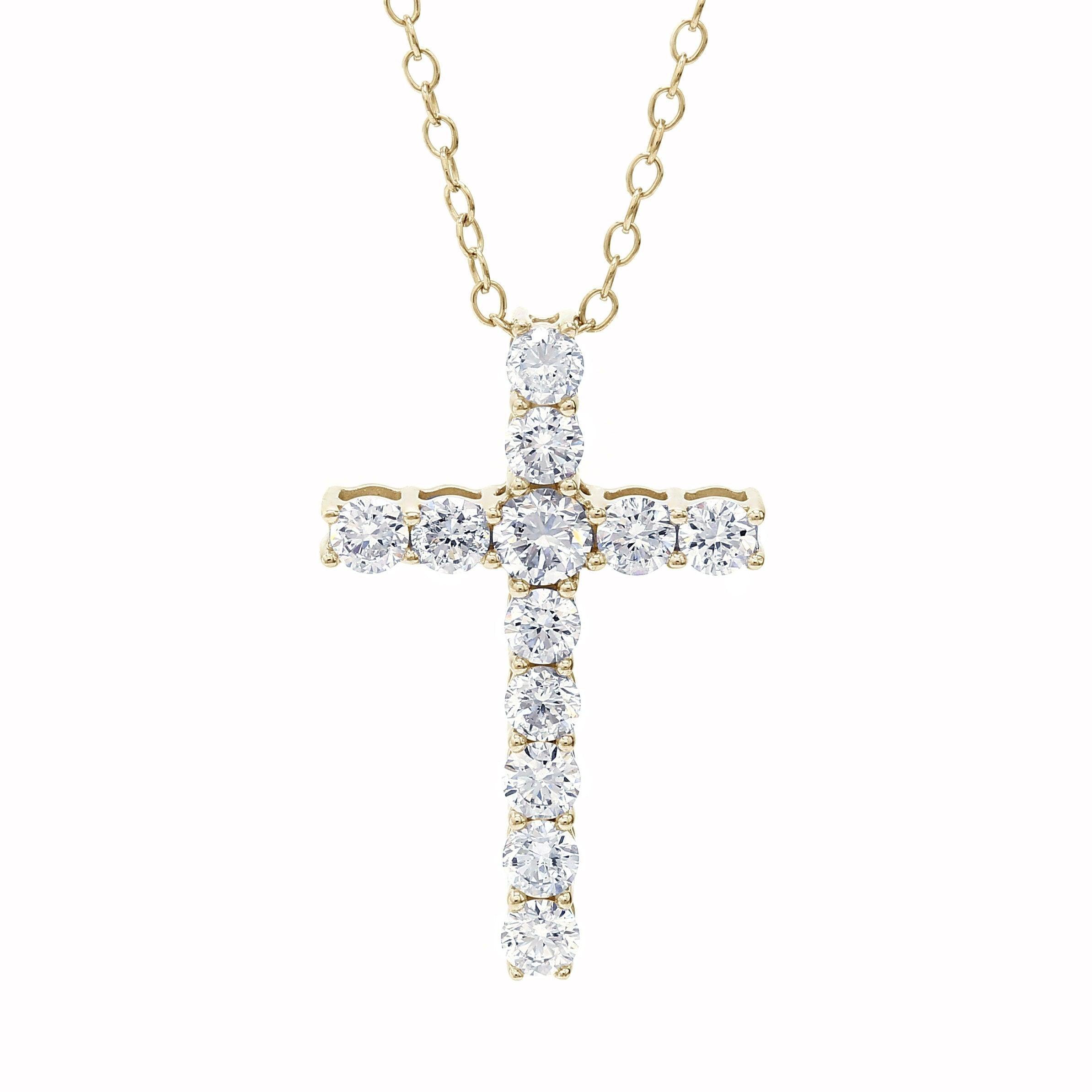 Cross Pendant - 1.0Ctw - Pendant - gemstone - jewelry