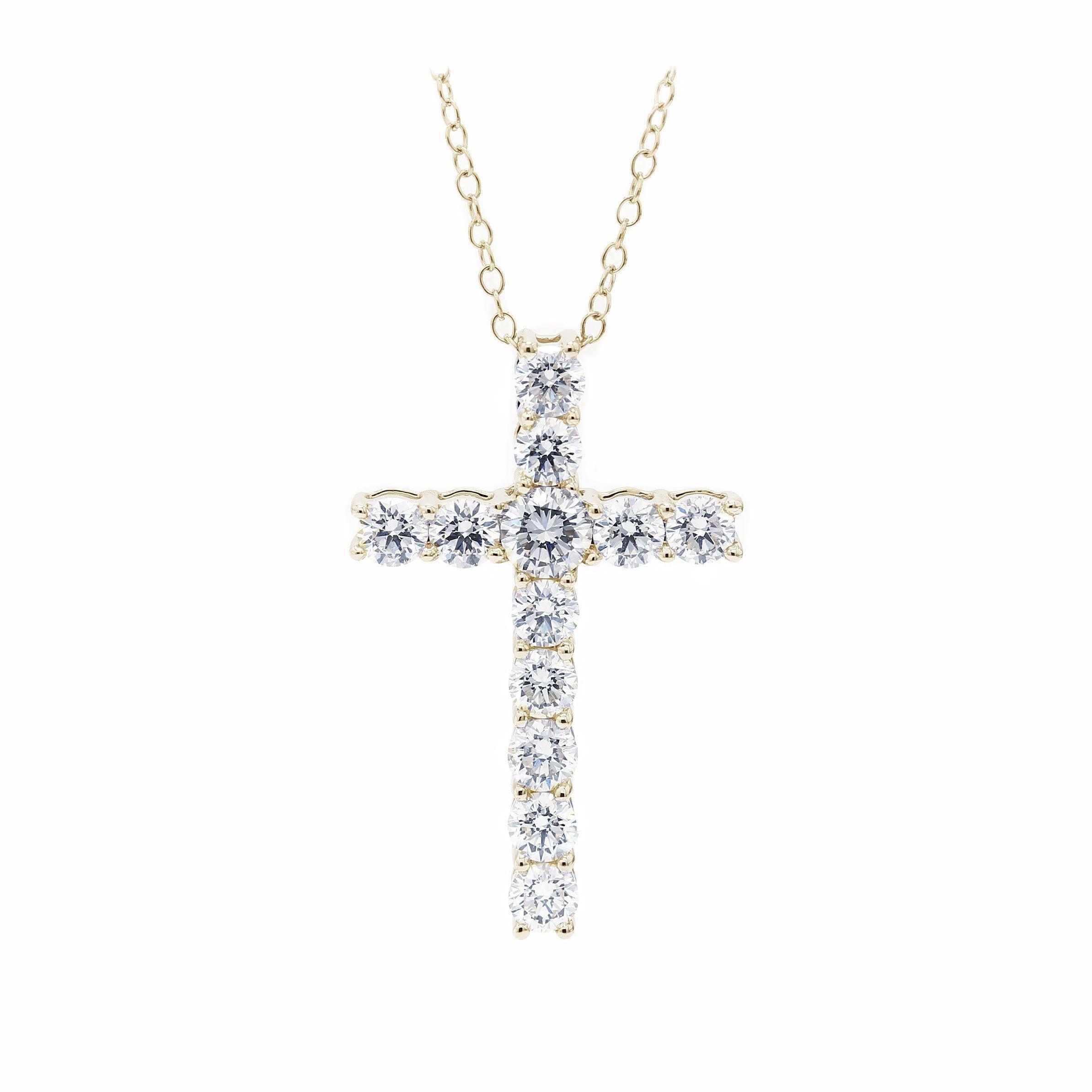 Cross Pendant - 2.0Ctw - Pendant - gemstone - jewelry