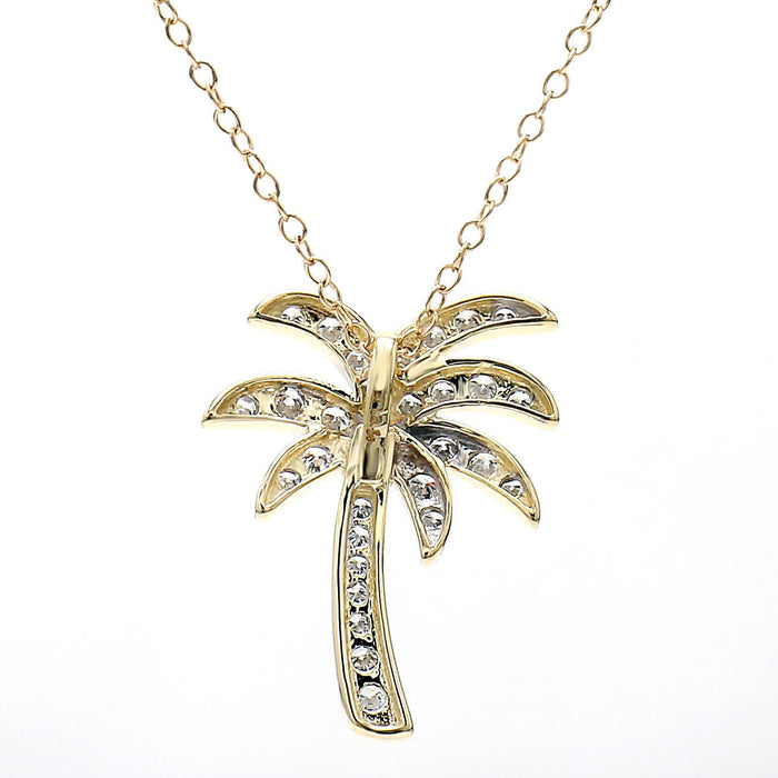 Gold Tsavorite & 18kt gold palm tree necklace | Yvonne Léon | MATCHES UK