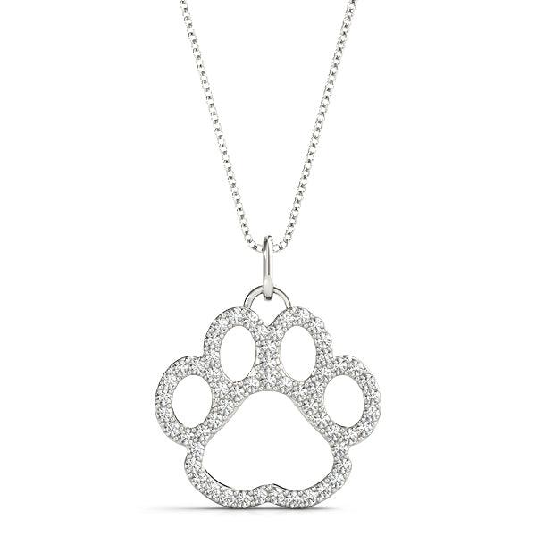 Paw Print Pendant 3/8Ctw - Pendant - gemstone - jewelry