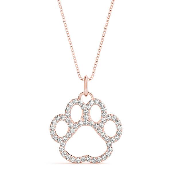 Paw Print Pendant 3/8Ctw - Pendant - gemstone - jewelry