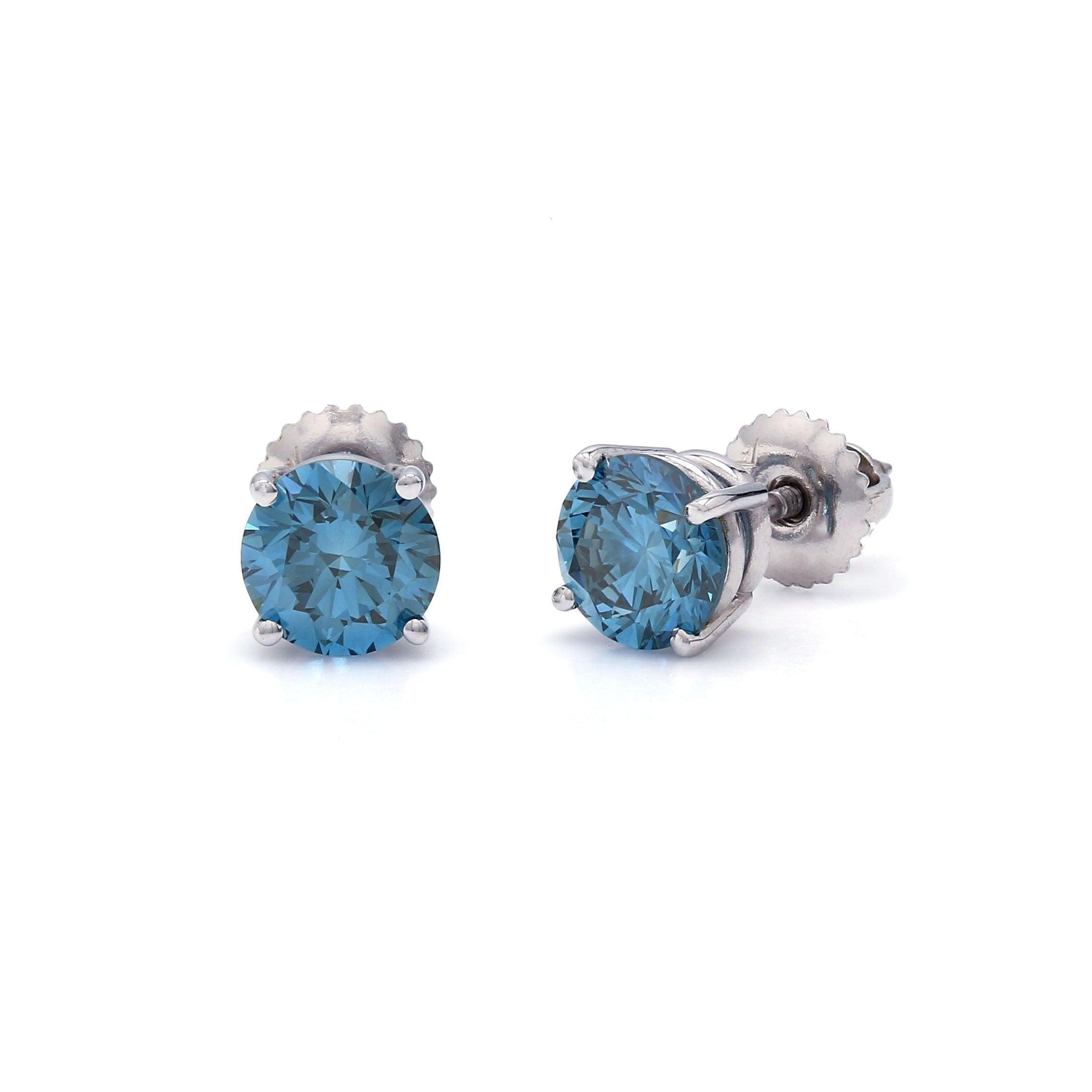 Rachel Earrings -1/2 Ct. T.W. IGI Certified - Earrings - gemstone - jewelry