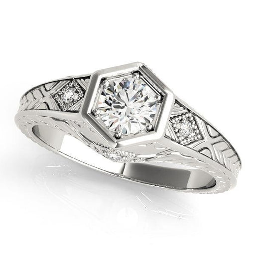 Vintage Thelma Engagement Ring 1/2 Ct IGI Certified - Ring - gemstone - jewelry