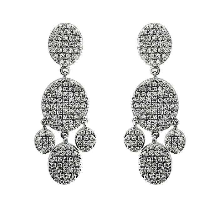 Diamond Chandelier Earrings 1 3/4Ctw - Earrings - gemstone - jewelry