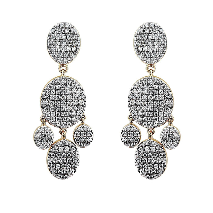 Diamond Chandelier Earrings 1 3/4Ctw - Earrings - gemstone - jewelry