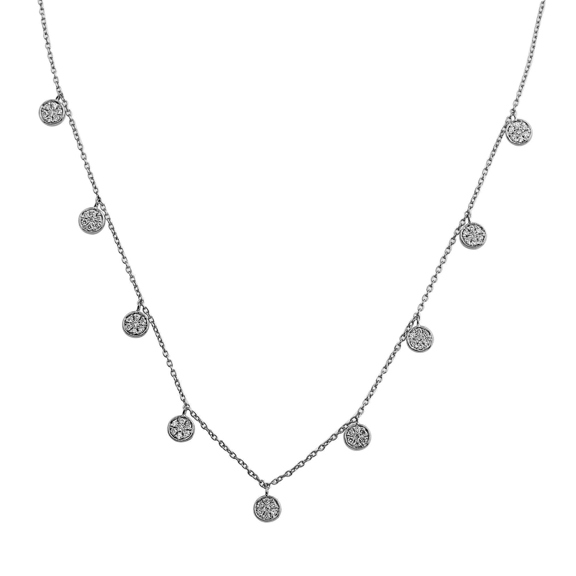 Diamond Dangle Necklace 1/2Ctw - Necklace - gemstone - jewelry