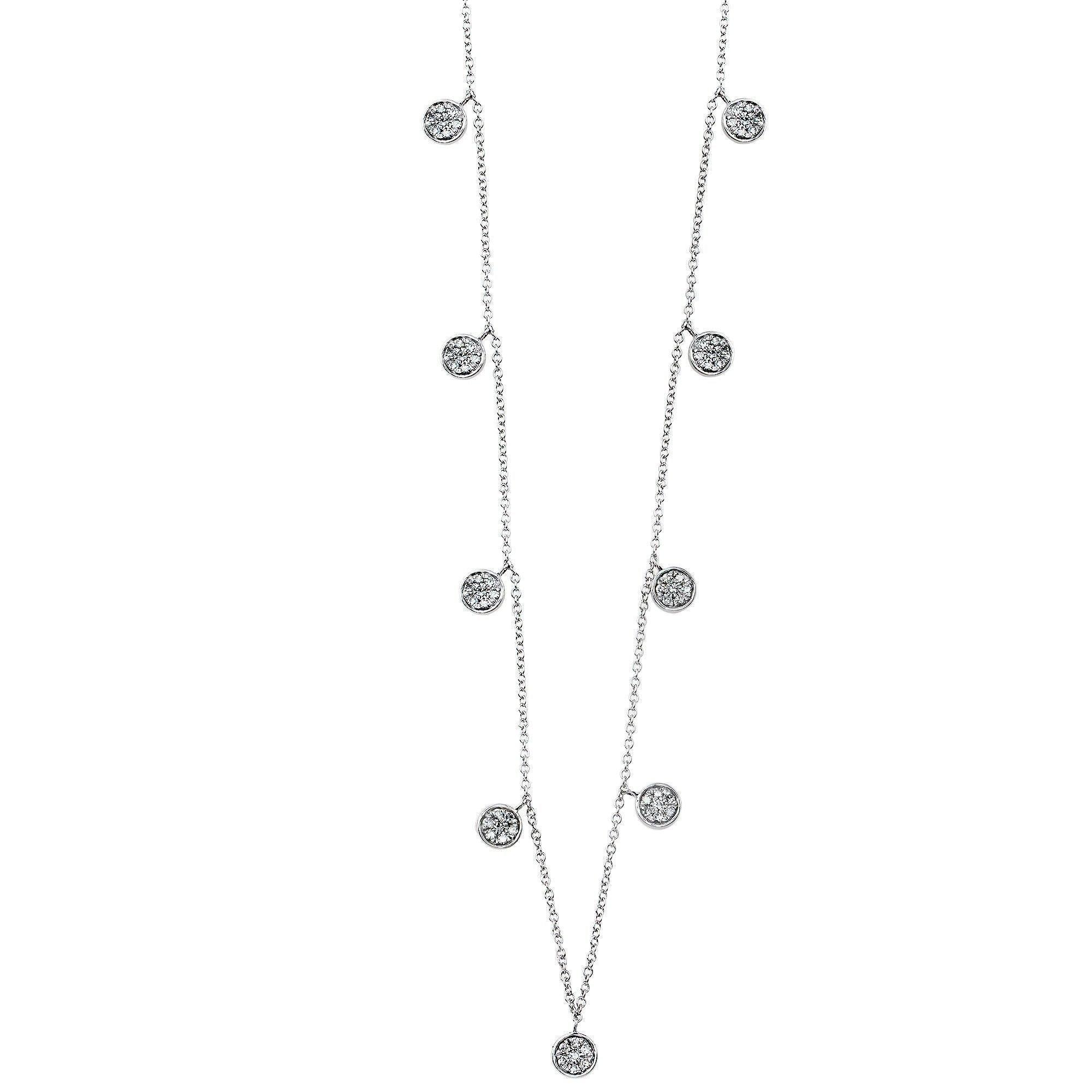 Diamond Dangle Necklace 1/2Ctw - Necklace - gemstone - jewelry