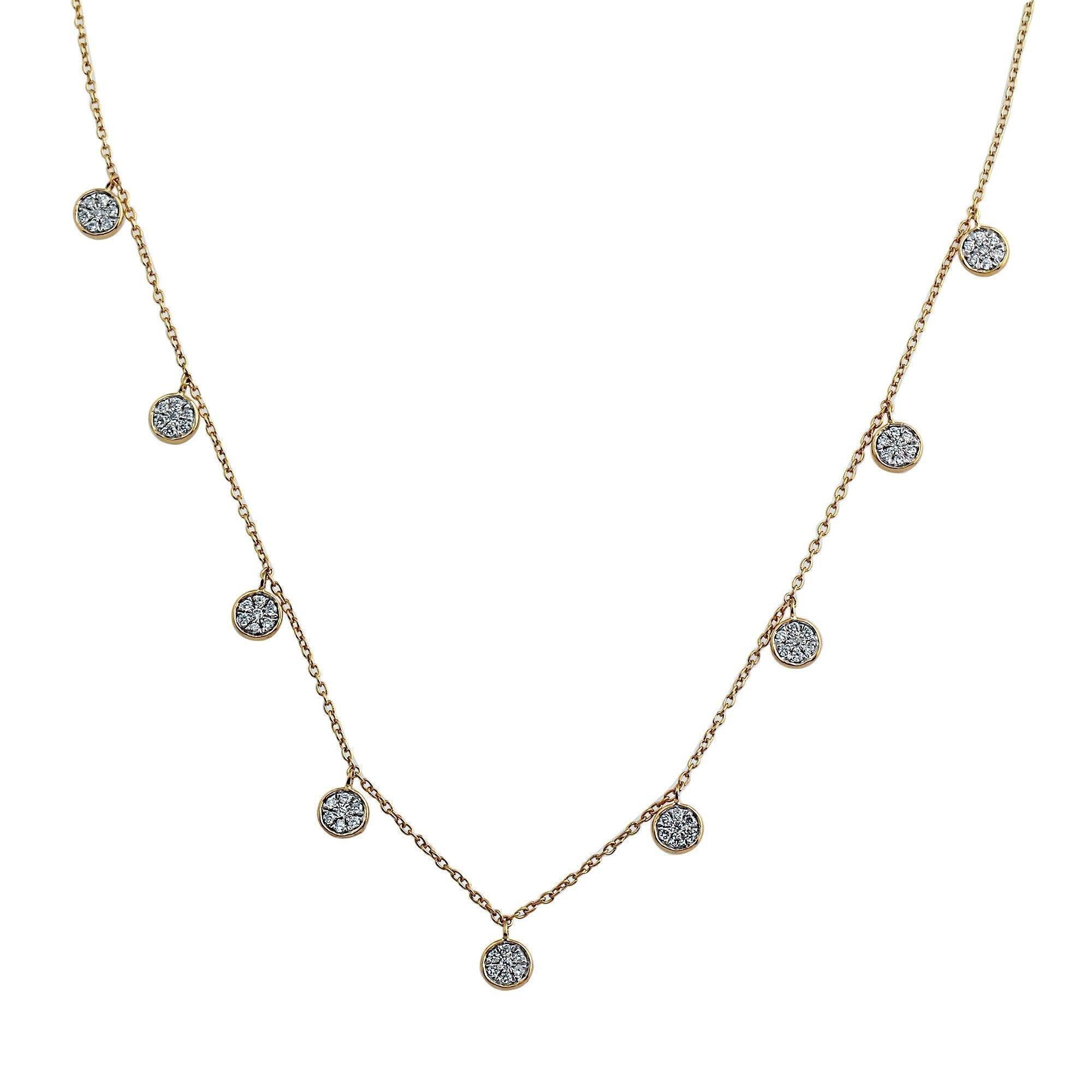 Diamond Dangle Necklace 1/2Ctw - Necklace - gemstone - jewelry