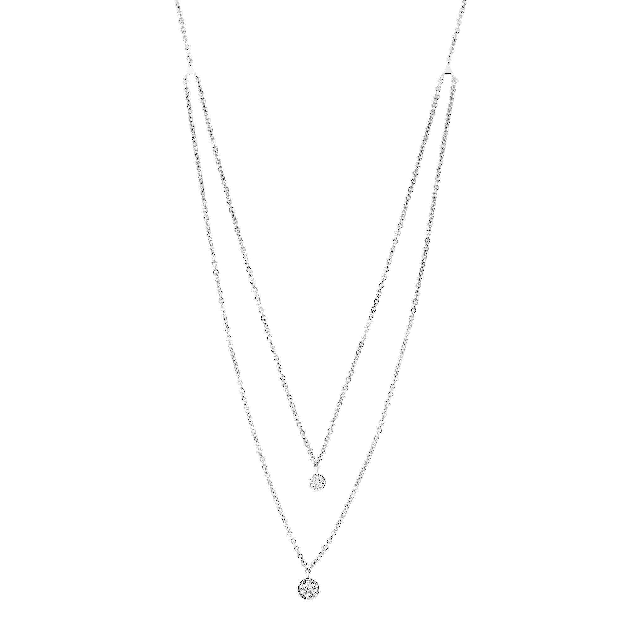 Double Drop Diamond Pendant 1/2Ctw - Pendant - gemstone - jewelry