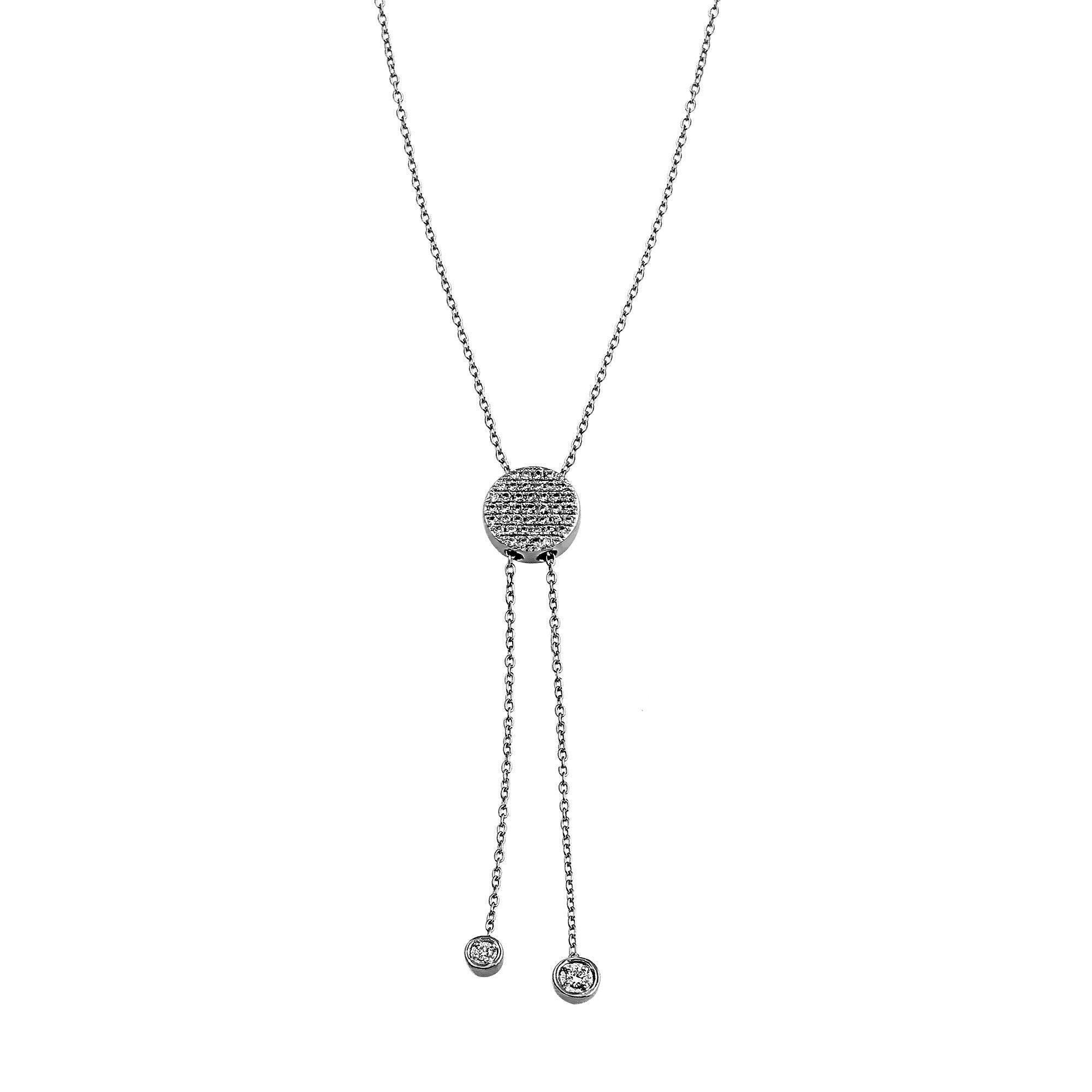 Lariat Diamond Necklace 1/3Ctw - Necklace - gemstone - jewelry