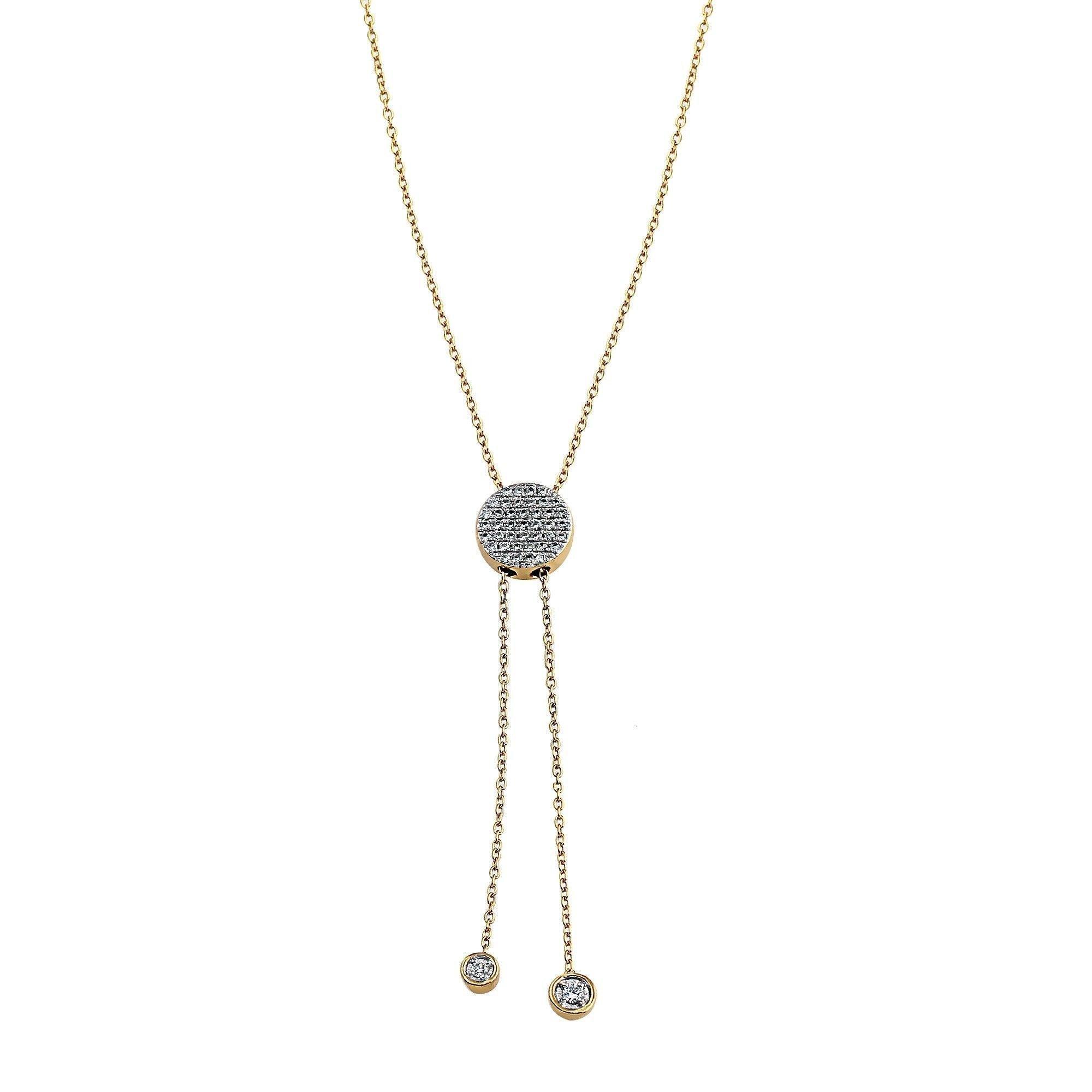 Lariat Diamond Necklace 1/3Ctw - Necklace - gemstone - jewelry